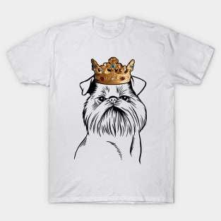 Brussels Griffon Dog King Queen Wearing Crown T-Shirt